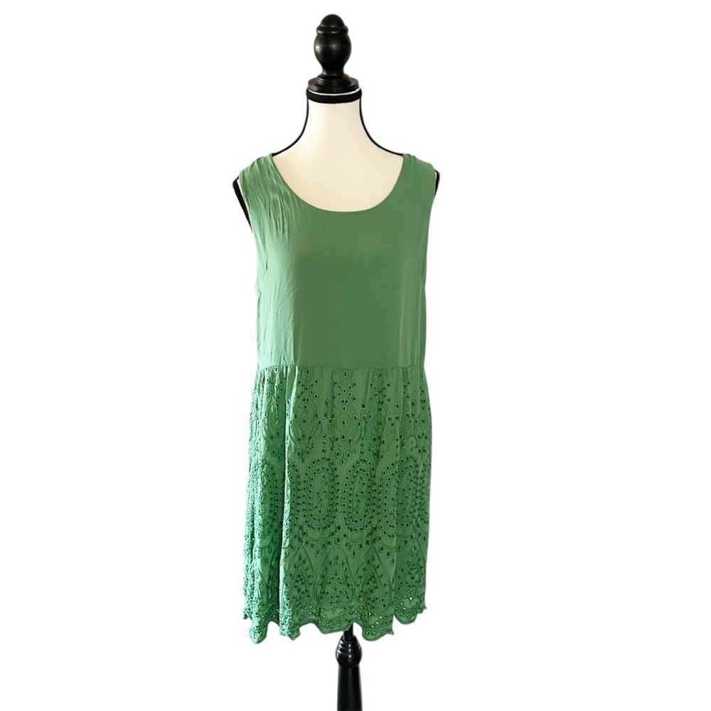 Elegant M Made in Italy Green Sleeveless Mini Dress Beach Summer Vacation